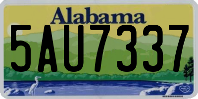 AL license plate 5AU7337