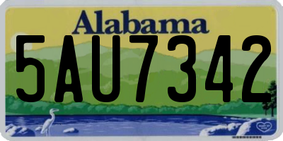 AL license plate 5AU7342