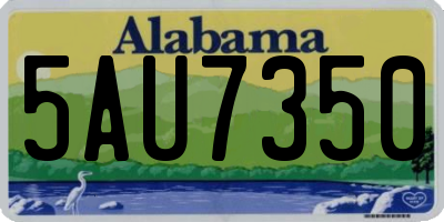 AL license plate 5AU7350
