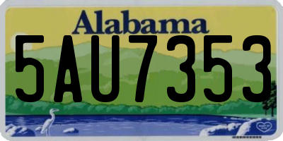 AL license plate 5AU7353