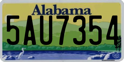 AL license plate 5AU7354