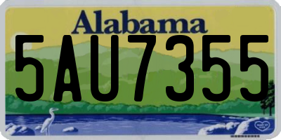 AL license plate 5AU7355