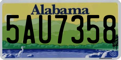 AL license plate 5AU7358