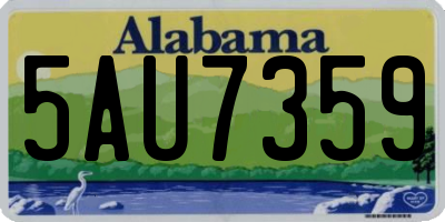 AL license plate 5AU7359