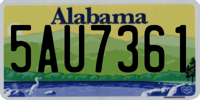 AL license plate 5AU7361