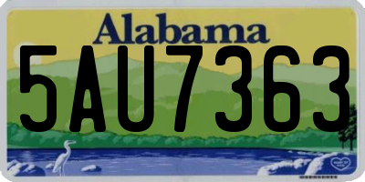 AL license plate 5AU7363