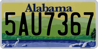 AL license plate 5AU7367