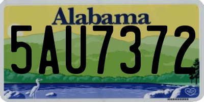 AL license plate 5AU7372