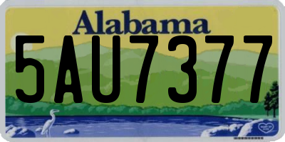 AL license plate 5AU7377