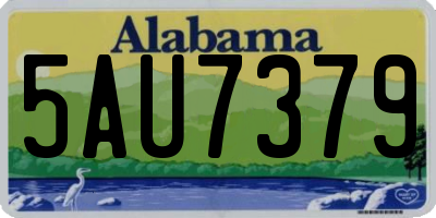 AL license plate 5AU7379