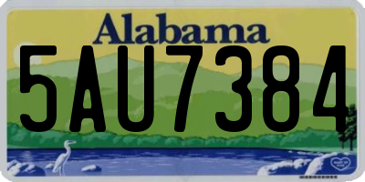 AL license plate 5AU7384