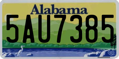 AL license plate 5AU7385