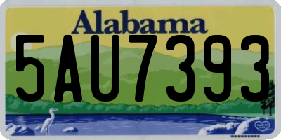 AL license plate 5AU7393
