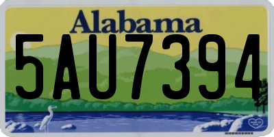 AL license plate 5AU7394