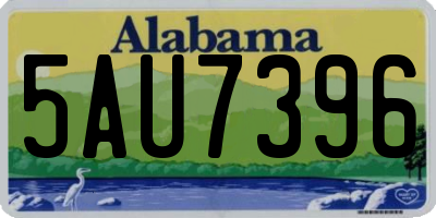 AL license plate 5AU7396