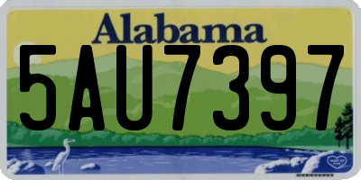 AL license plate 5AU7397