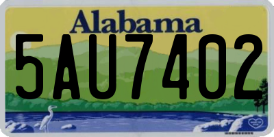 AL license plate 5AU7402