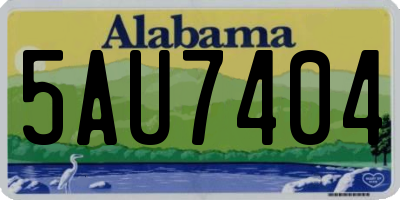 AL license plate 5AU7404