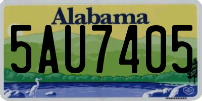 AL license plate 5AU7405