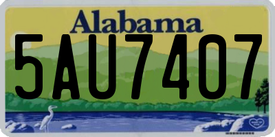 AL license plate 5AU7407