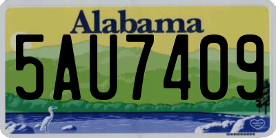 AL license plate 5AU7409