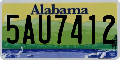 AL license plate 5AU7412