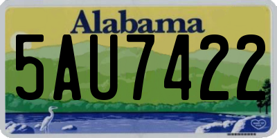 AL license plate 5AU7422