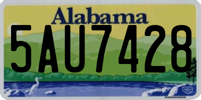 AL license plate 5AU7428