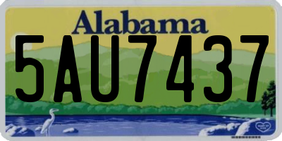 AL license plate 5AU7437
