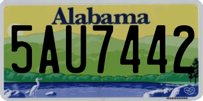 AL license plate 5AU7442