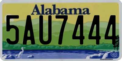 AL license plate 5AU7444