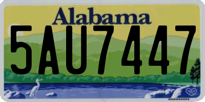 AL license plate 5AU7447