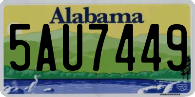 AL license plate 5AU7449