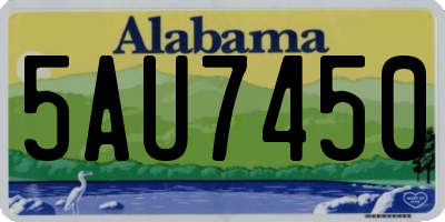 AL license plate 5AU7450