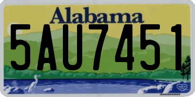 AL license plate 5AU7451