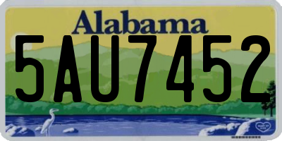 AL license plate 5AU7452