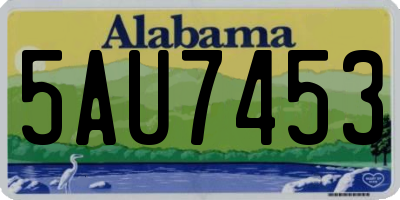 AL license plate 5AU7453