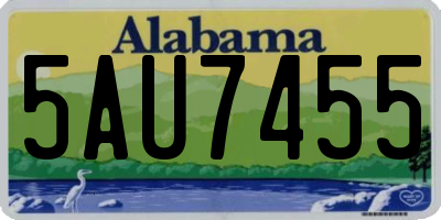 AL license plate 5AU7455