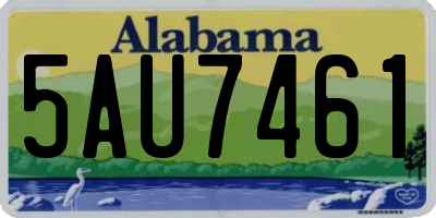 AL license plate 5AU7461