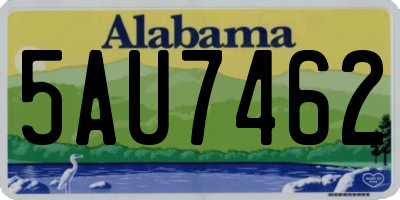 AL license plate 5AU7462