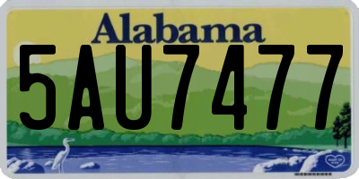 AL license plate 5AU7477