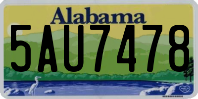 AL license plate 5AU7478