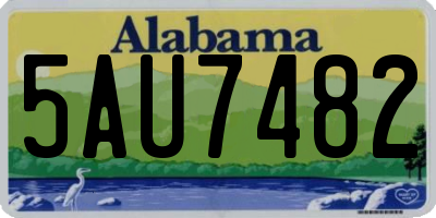 AL license plate 5AU7482