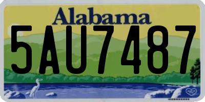 AL license plate 5AU7487
