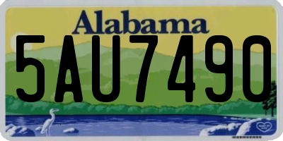 AL license plate 5AU7490