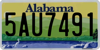 AL license plate 5AU7491