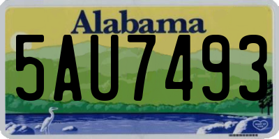 AL license plate 5AU7493