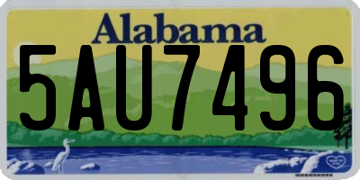 AL license plate 5AU7496