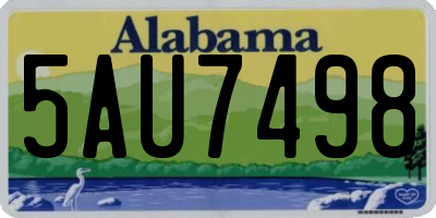 AL license plate 5AU7498