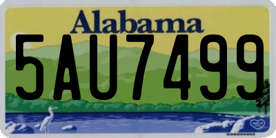 AL license plate 5AU7499